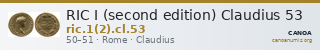 RIC I (second edition) Claudius 53 — CANOA