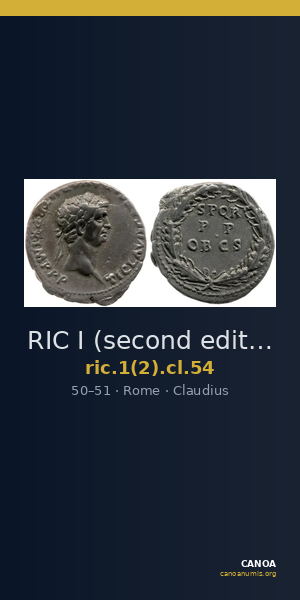RIC I (second edition) Claudius 54 — CANOA