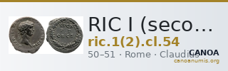 RIC I (second edition) Claudius 54 — CANOA