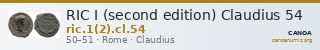 RIC I (second edition) Claudius 54 — CANOA