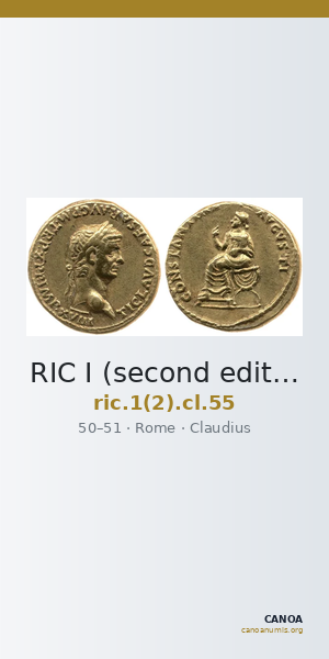 RIC I (second edition) Claudius 55 — CANOA