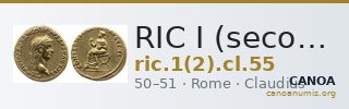 RIC I (second edition) Claudius 55 — CANOA