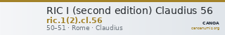 RIC I (second edition) Claudius 56 — CANOA