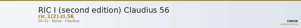 RIC I (second edition) Claudius 56 — CANOA