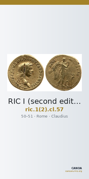 RIC I (second edition) Claudius 57 — CANOA