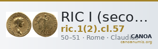 RIC I (second edition) Claudius 57 — CANOA