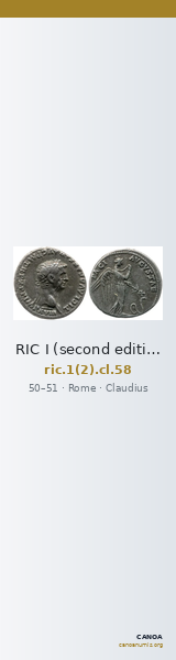 RIC I (second edition) Claudius 58 — CANOA