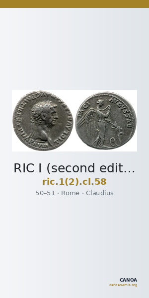 RIC I (second edition) Claudius 58 — CANOA