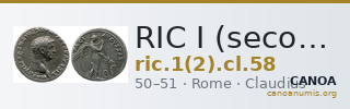RIC I (second edition) Claudius 58 — CANOA