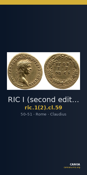 RIC I (second edition) Claudius 59 — CANOA