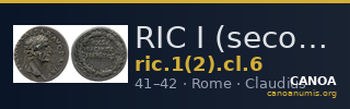 RIC I (second edition) Claudius 6 — CANOA
