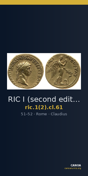 RIC I (second edition) Claudius 61 — CANOA