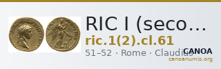 RIC I (second edition) Claudius 61 — CANOA