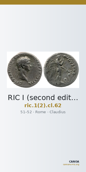 RIC I (second edition) Claudius 62 — CANOA