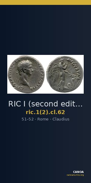RIC I (second edition) Claudius 62 — CANOA