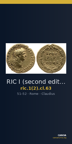 RIC I (second edition) Claudius 63 — CANOA