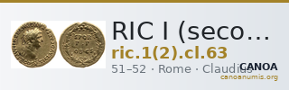RIC I (second edition) Claudius 63 — CANOA