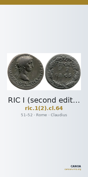 RIC I (second edition) Claudius 64 — CANOA