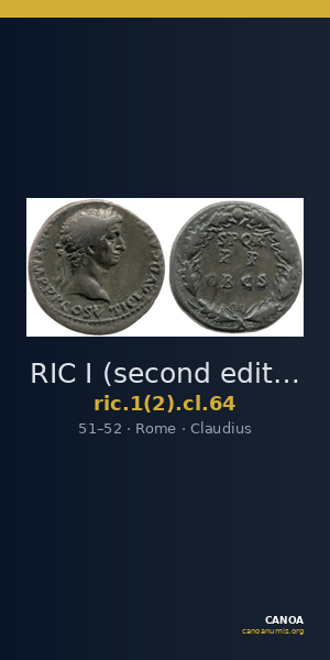 RIC I (second edition) Claudius 64 — CANOA