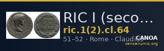 RIC I (second edition) Claudius 64 — CANOA