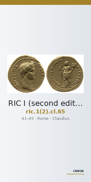 RIC I (second edition) Claudius 65 — CANOA