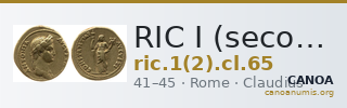 RIC I (second edition) Claudius 65 — CANOA