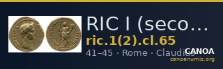 RIC I (second edition) Claudius 65 — CANOA