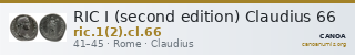 RIC I (second edition) Claudius 66 — CANOA