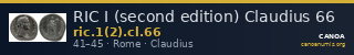 RIC I (second edition) Claudius 66 — CANOA