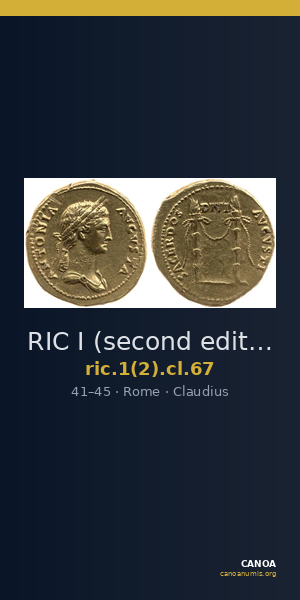 RIC I (second edition) Claudius 67 — CANOA