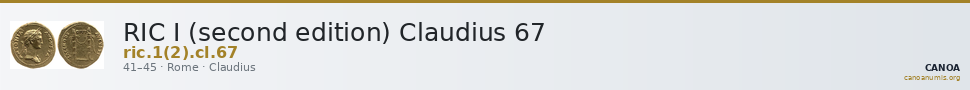 RIC I (second edition) Claudius 67 — CANOA