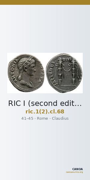 RIC I (second edition) Claudius 68 — CANOA