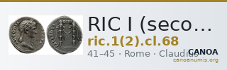 RIC I (second edition) Claudius 68 — CANOA