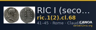 RIC I (second edition) Claudius 68 — CANOA