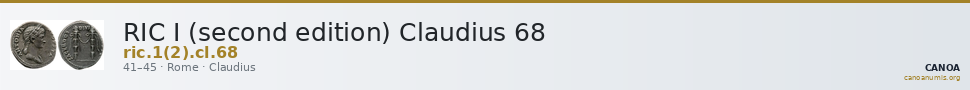 RIC I (second edition) Claudius 68 — CANOA