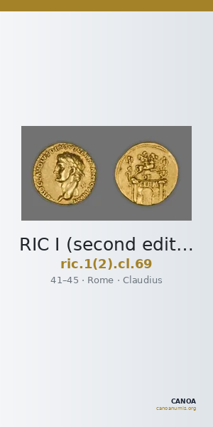 RIC I (second edition) Claudius 69 — CANOA