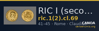 RIC I (second edition) Claudius 69 — CANOA