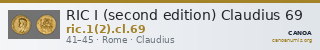 RIC I (second edition) Claudius 69 — CANOA