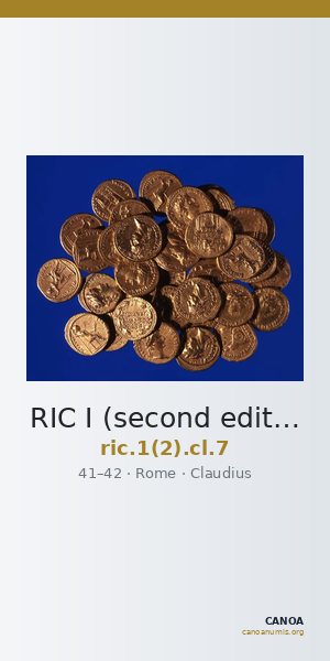 RIC I (second edition) Claudius 7 — CANOA
