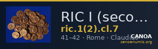 RIC I (second edition) Claudius 7 — CANOA