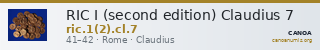 RIC I (second edition) Claudius 7 — CANOA
