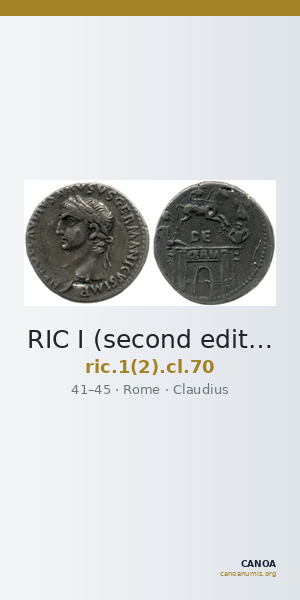 RIC I (second edition) Claudius 70 — CANOA