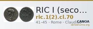 RIC I (second edition) Claudius 70 — CANOA