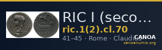 RIC I (second edition) Claudius 70 — CANOA
