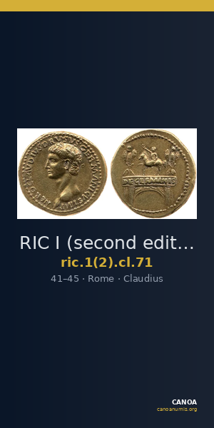 RIC I (second edition) Claudius 71 — CANOA
