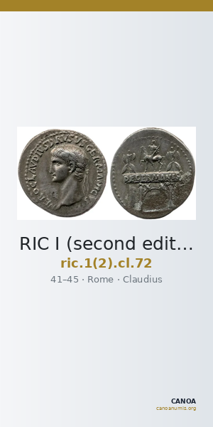 RIC I (second edition) Claudius 72 — CANOA