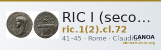 RIC I (second edition) Claudius 72 — CANOA