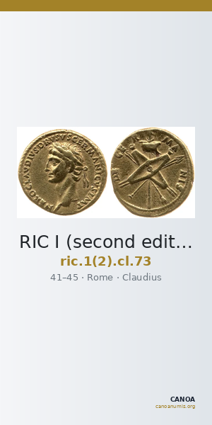 RIC I (second edition) Claudius 73 — CANOA