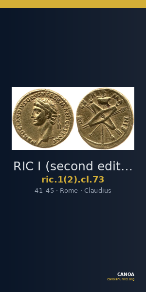 RIC I (second edition) Claudius 73 — CANOA