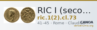 RIC I (second edition) Claudius 73 — CANOA